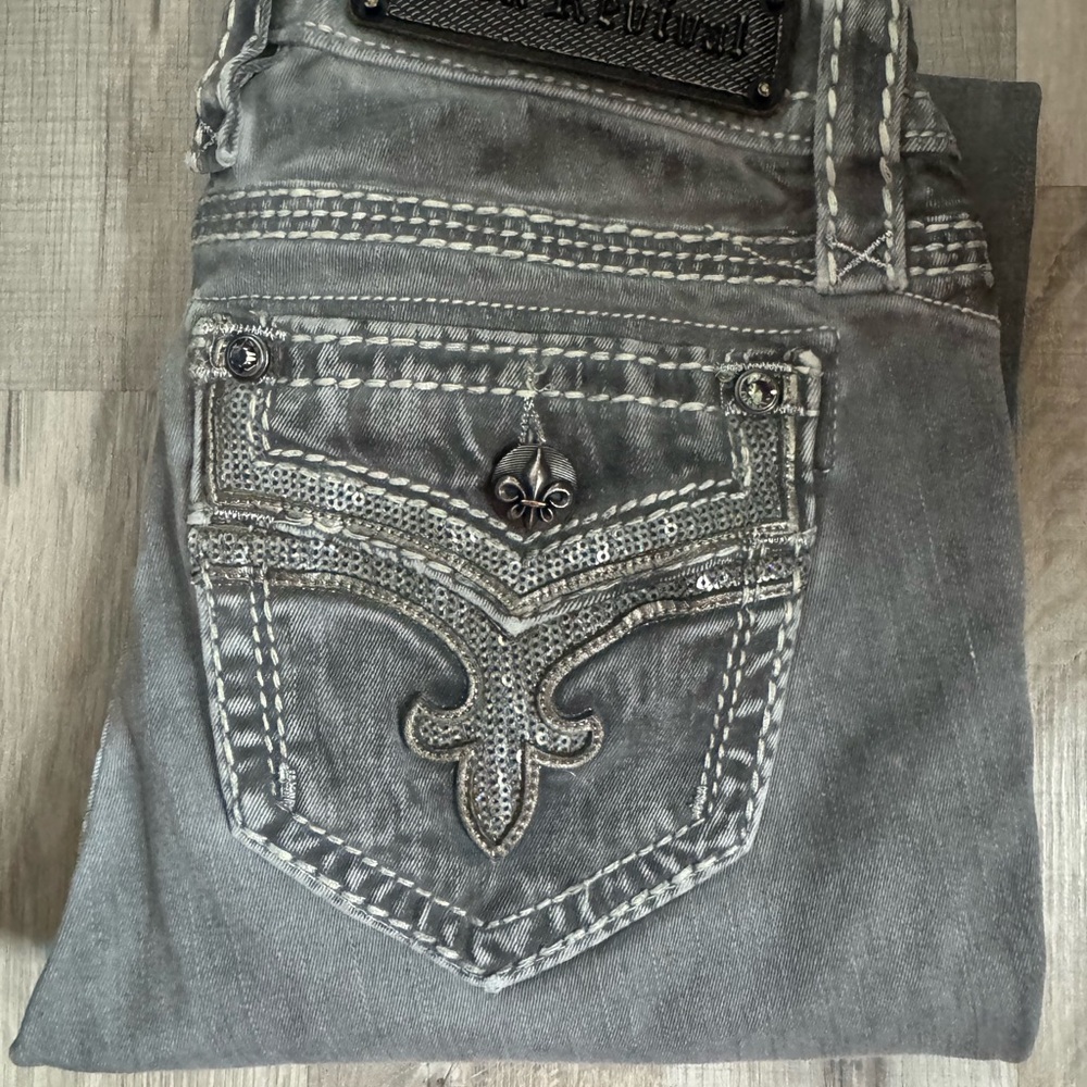 Rock Revival Gray Women Jeans